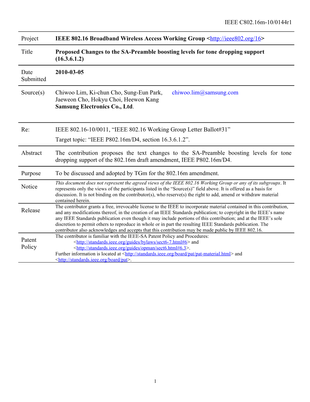 Proposed Changes to the SA-Preamble Boosting Levels for Tone Droppingsupport (16.3.6.1.2)