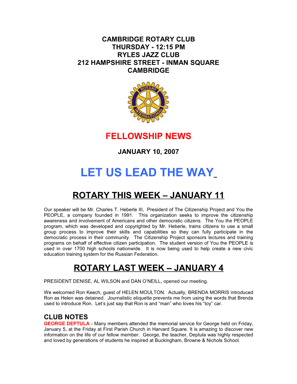 Cambridge Rotary Club