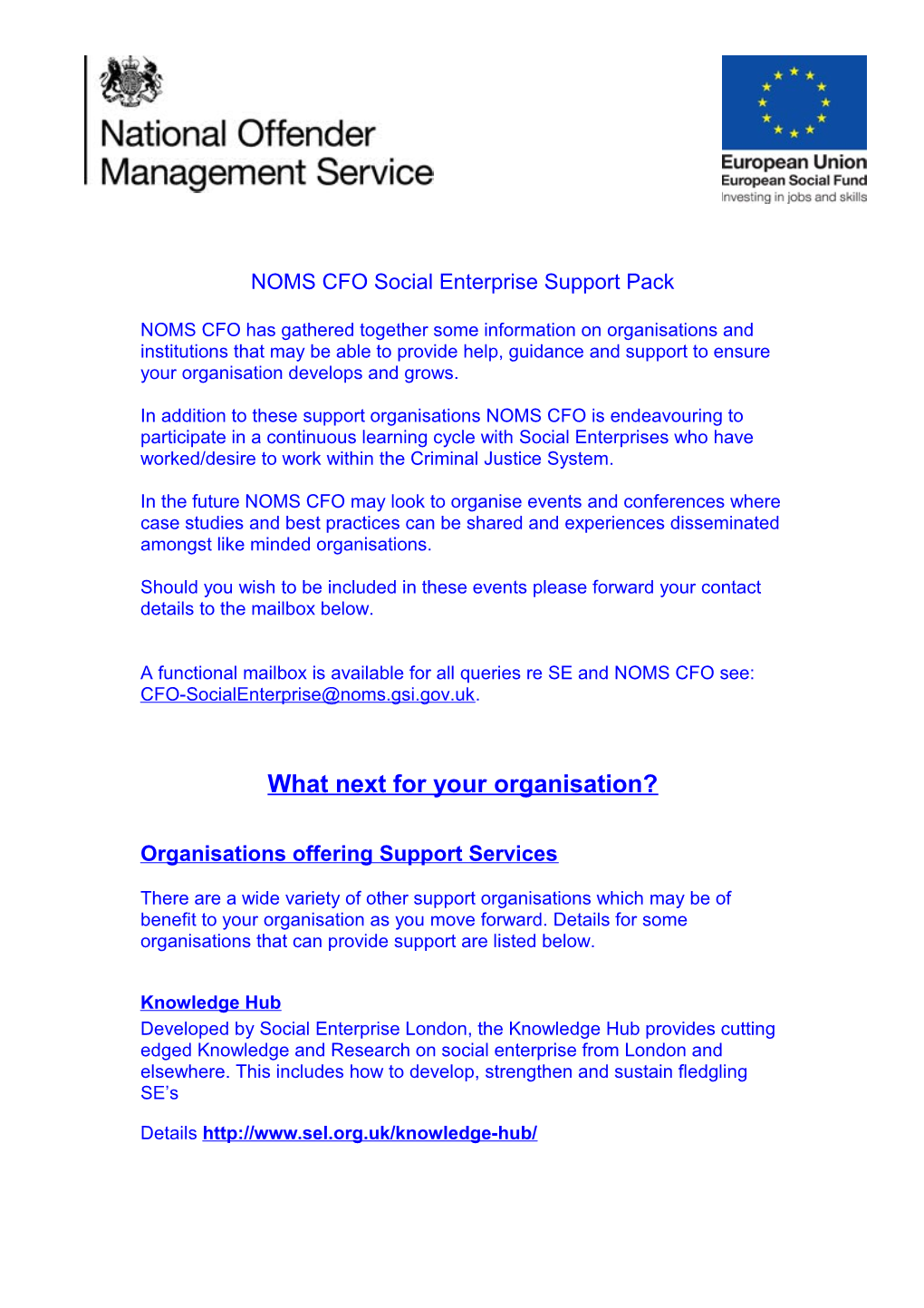 Social Enterprise Programme Meeting Template