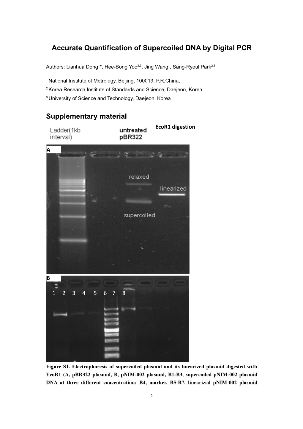 Accurate Quantification of Supercoiled DNA by Digital PCR