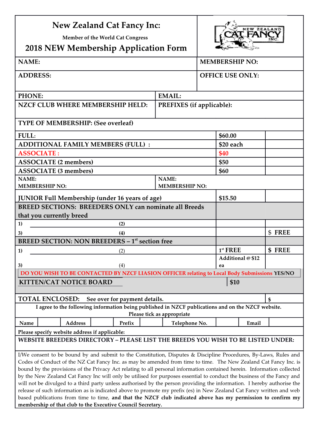 GUIDE to COMPLETING THIS Formthe NZCF Website Is At