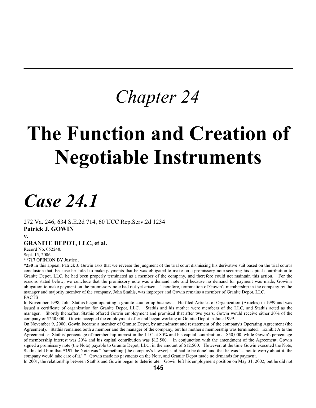 The Function and Creation of Negotiable Instruments