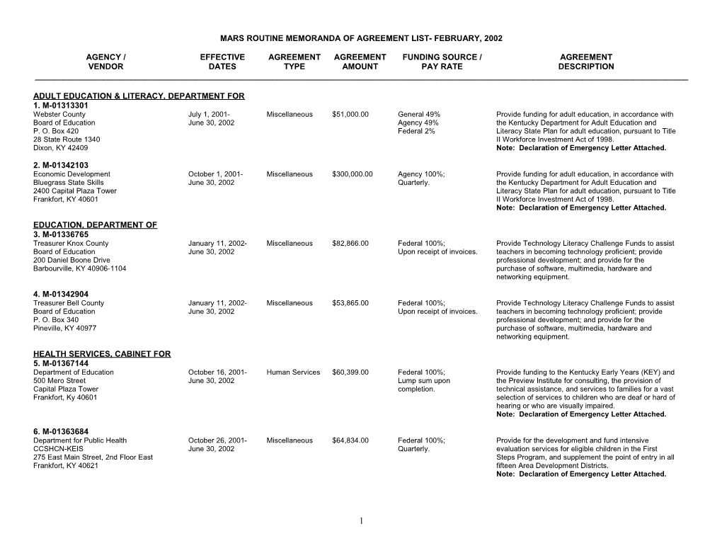 Adult Education & Literacy, Department For