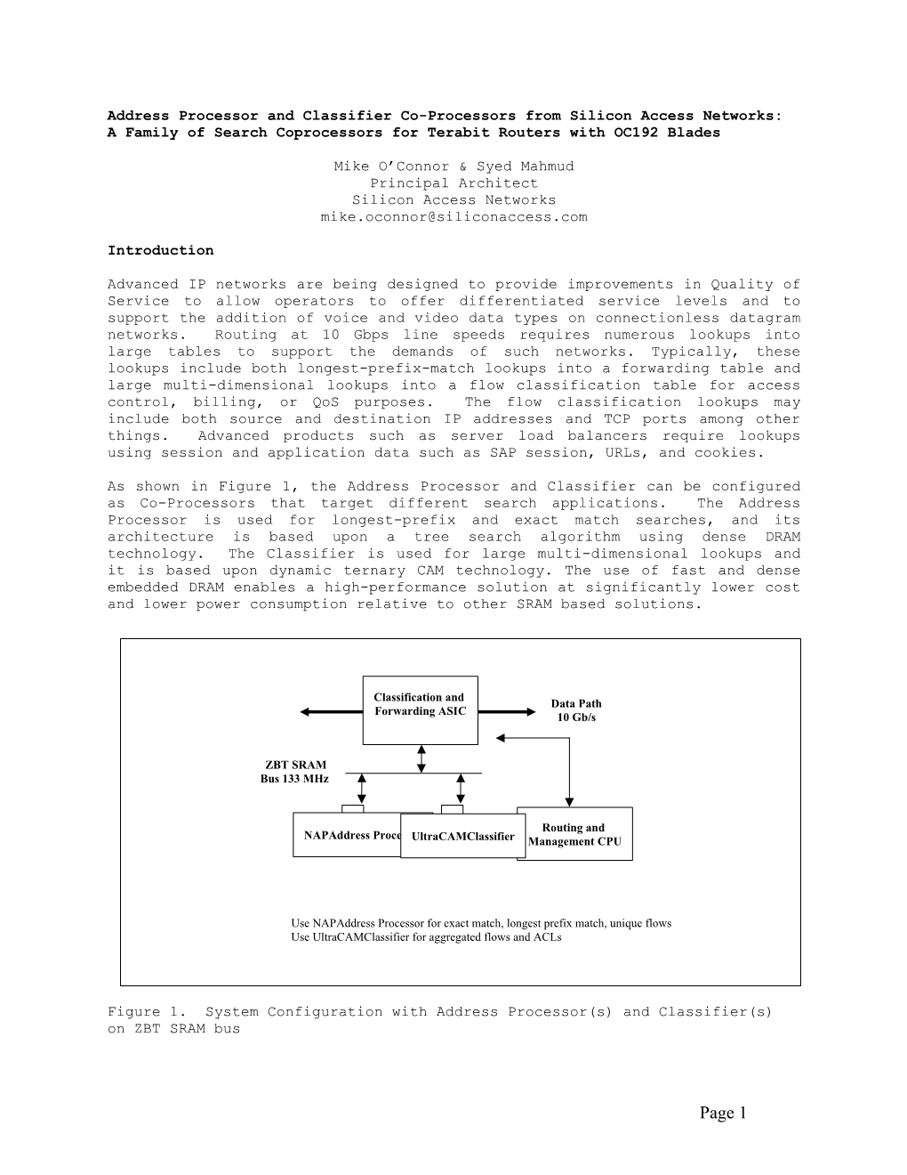 For Hot Interconnects, the Title Could Be Silicon Access Network Address