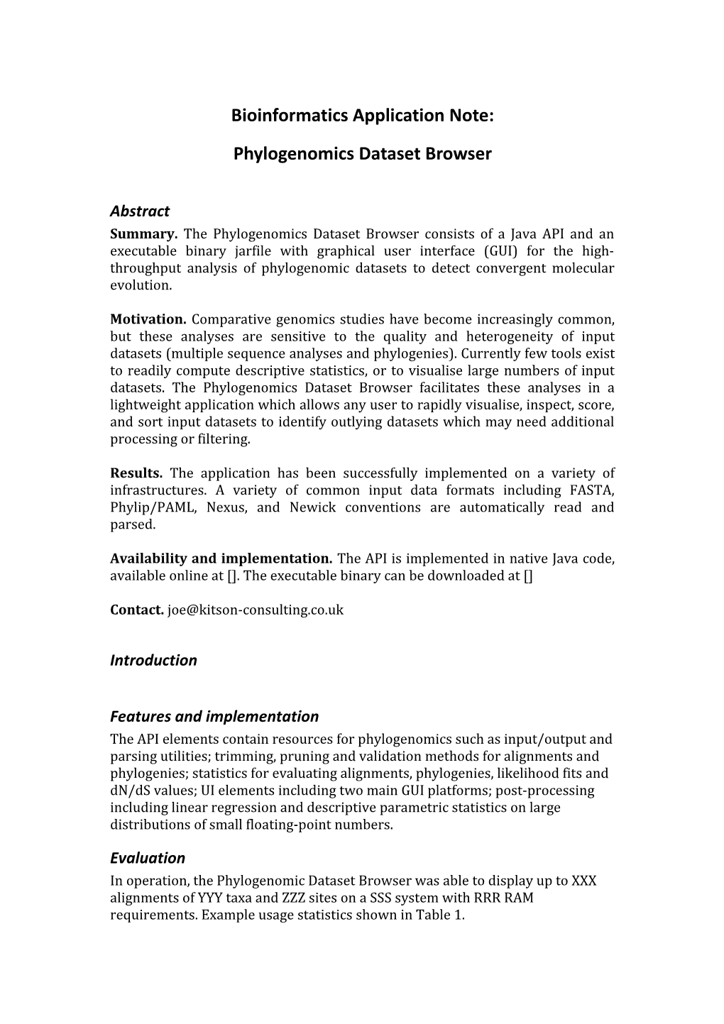 Bioinformatics Application Note