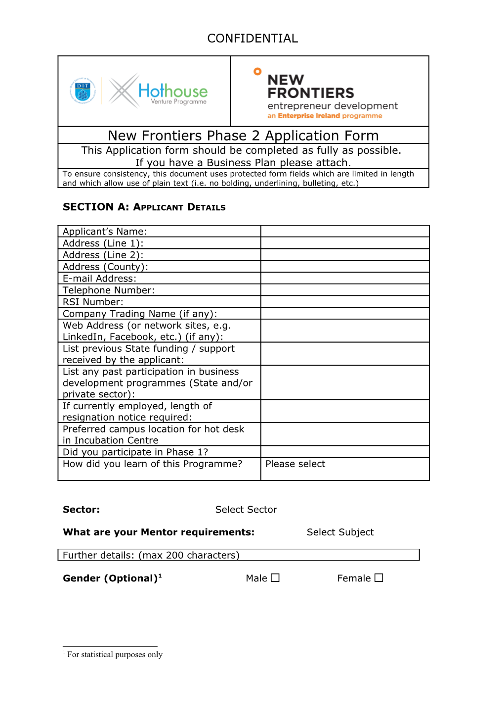 SECTION A: Applicant Details