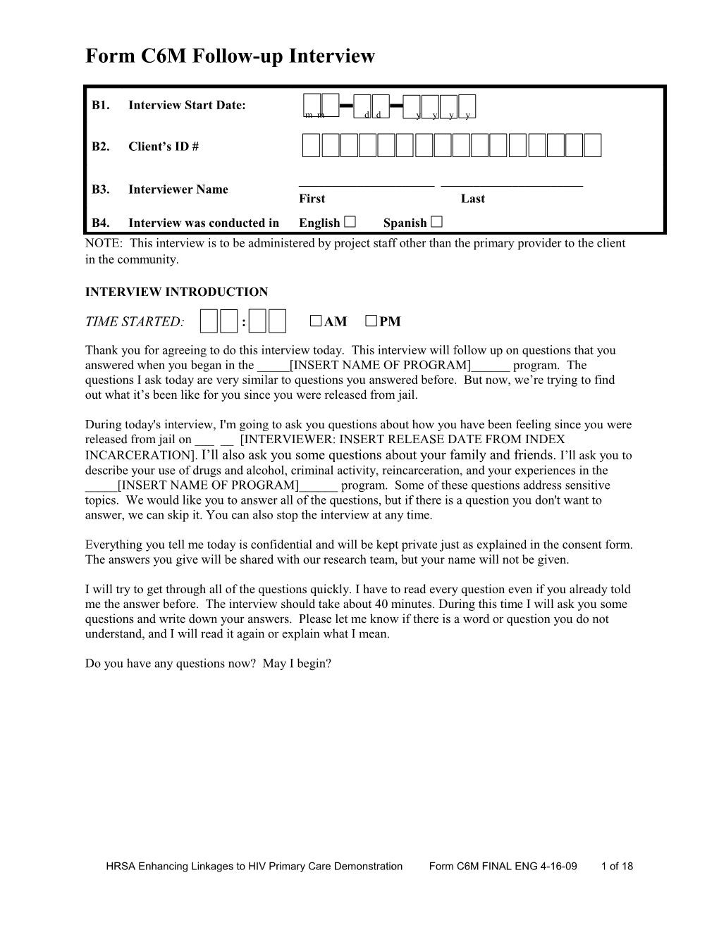 Demographics and Criminal History