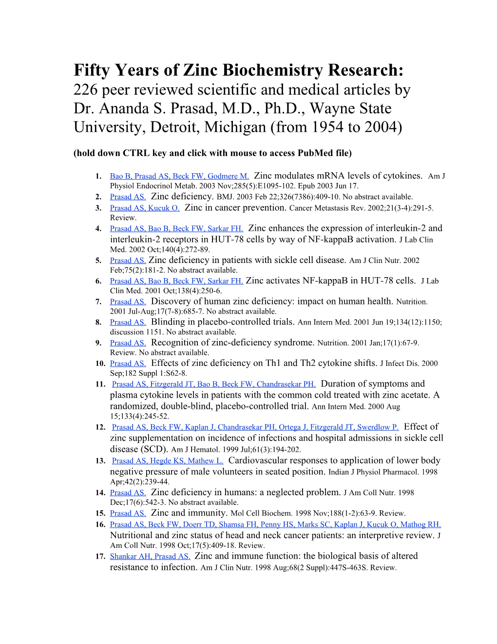 226 Peer Reviewed Scientific and Medical Articles By