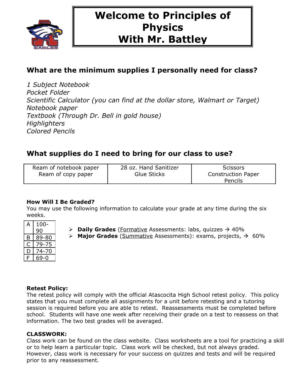 What Are the Minimum Supplies I Personally Need for Class?