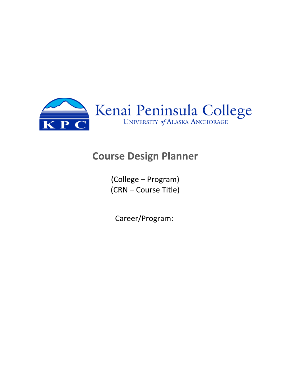 Course Design Planner