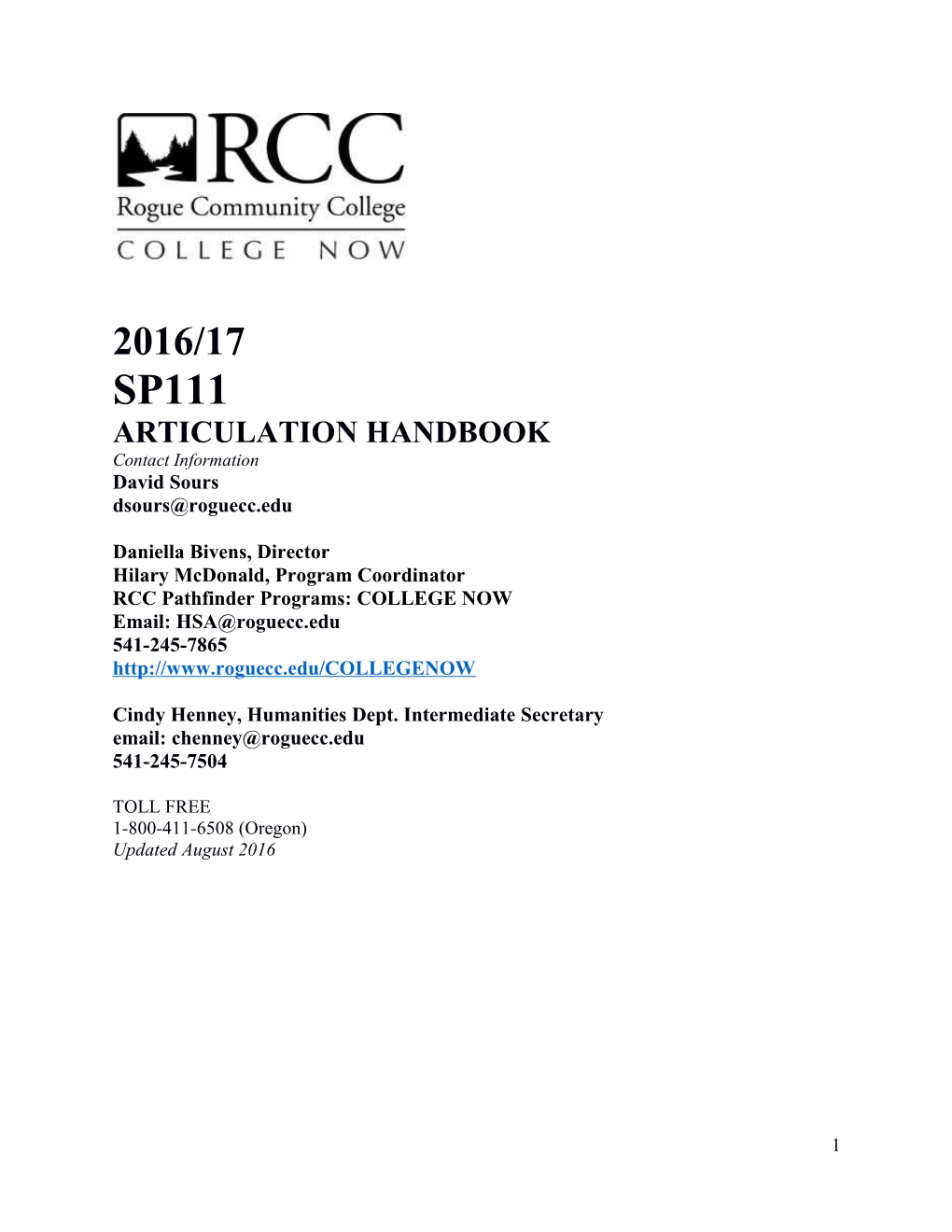 Articulation Handbook