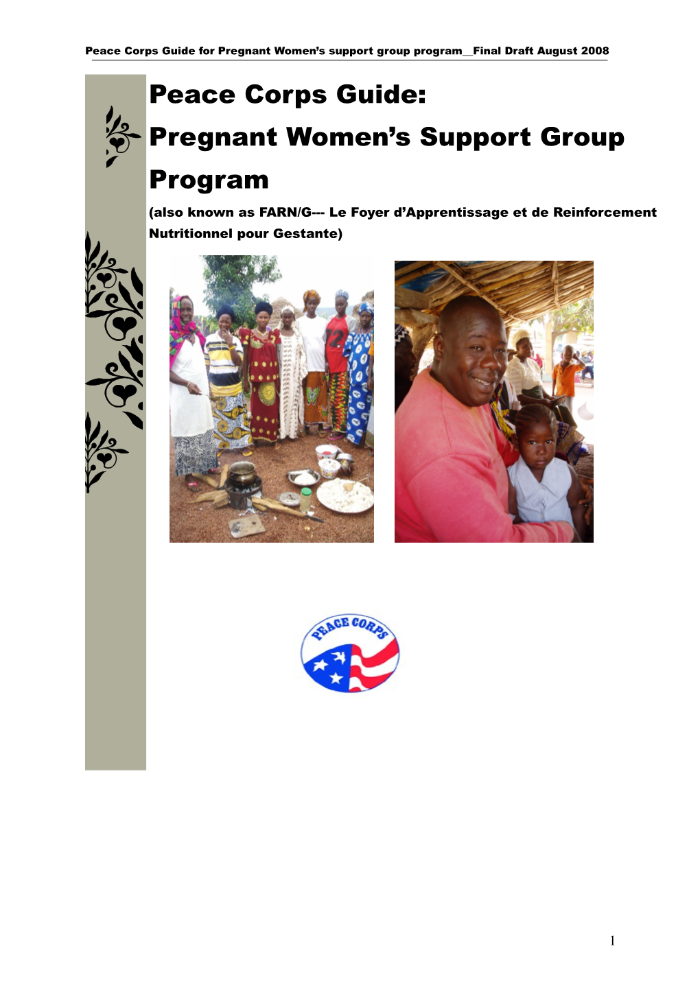 Peace Corps Guide for Pregnant Women S Support Group Program__Final Draft August 2008