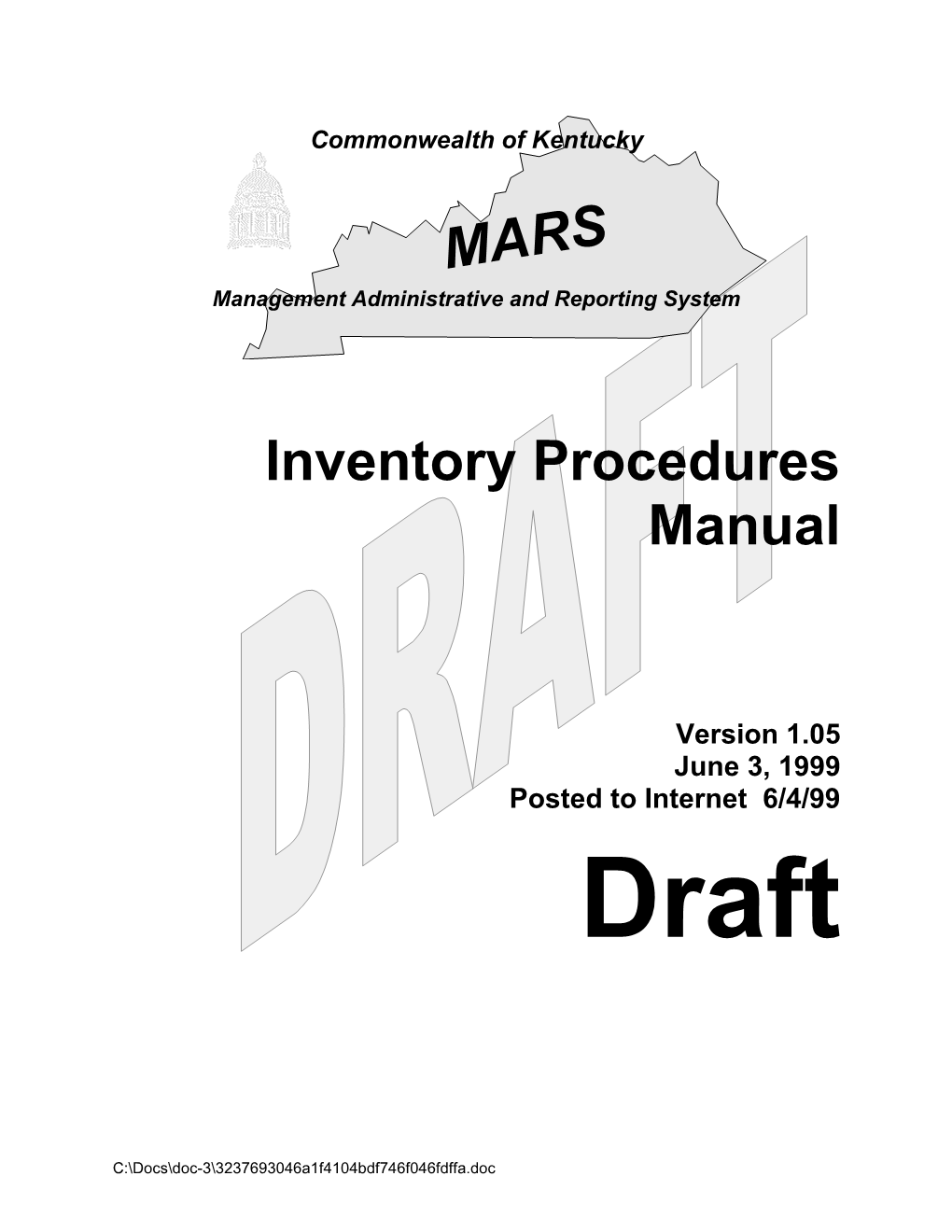 Inventory Procedures Manual