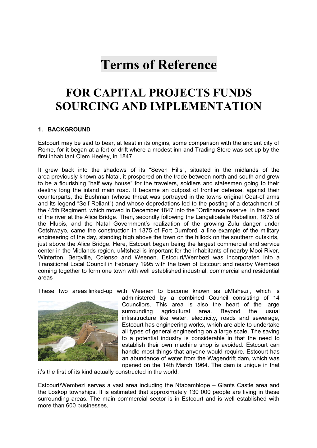 For Capital Projects Funds Sourcing and Implementation