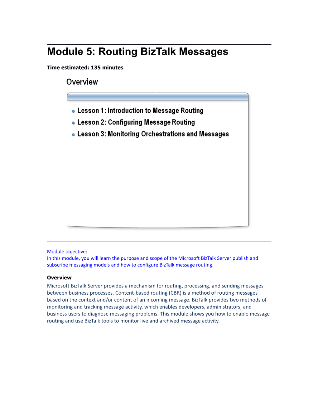 Module 5: Routing Biztalk Messages