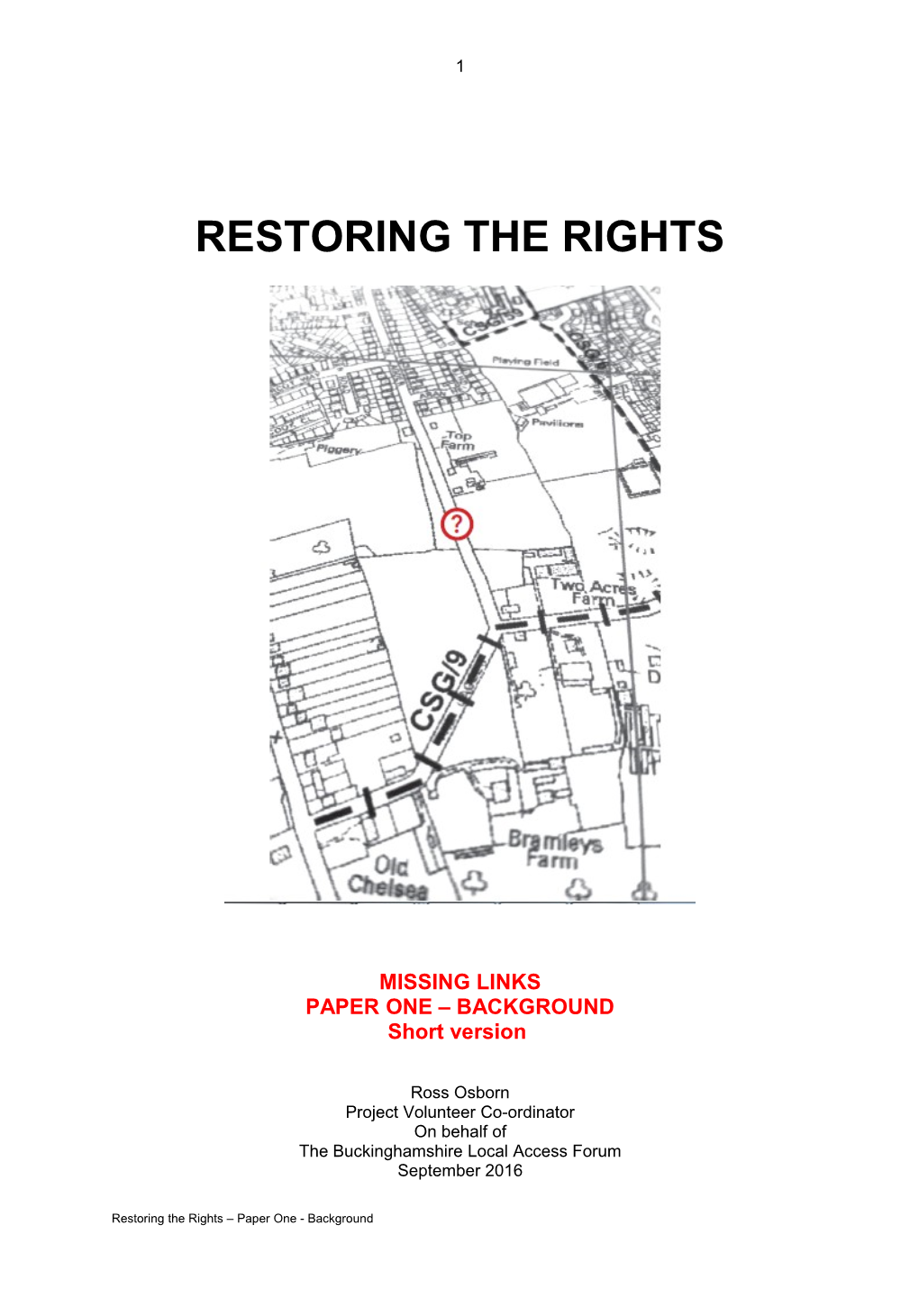 Restoring the Rights