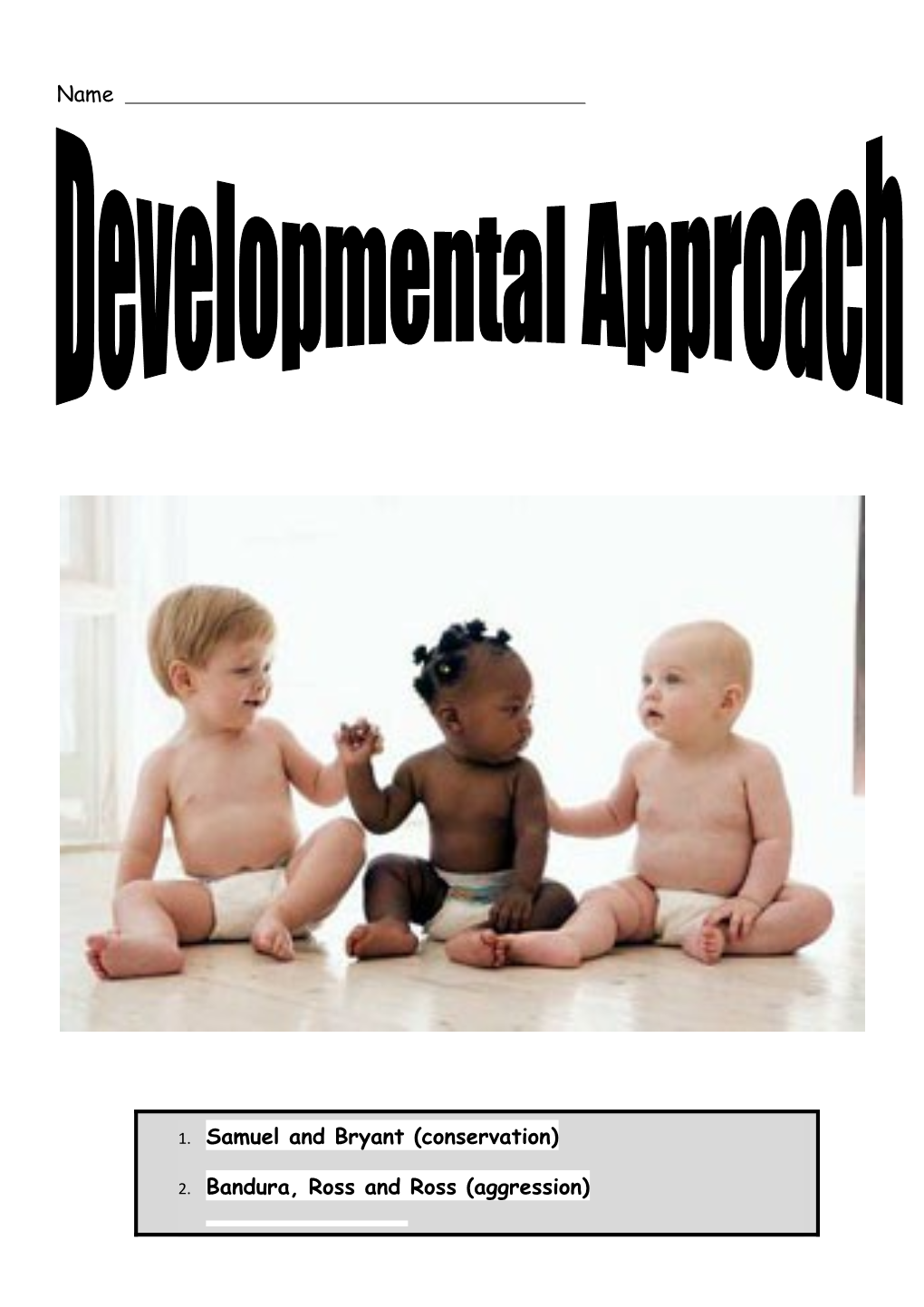 AS Psychology Developmental Approach