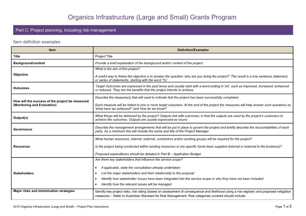 Project Management Template - Project Brief