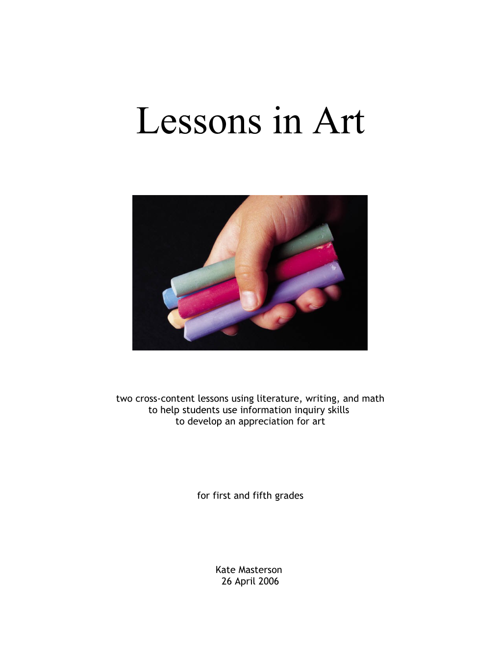 Lessons in Art