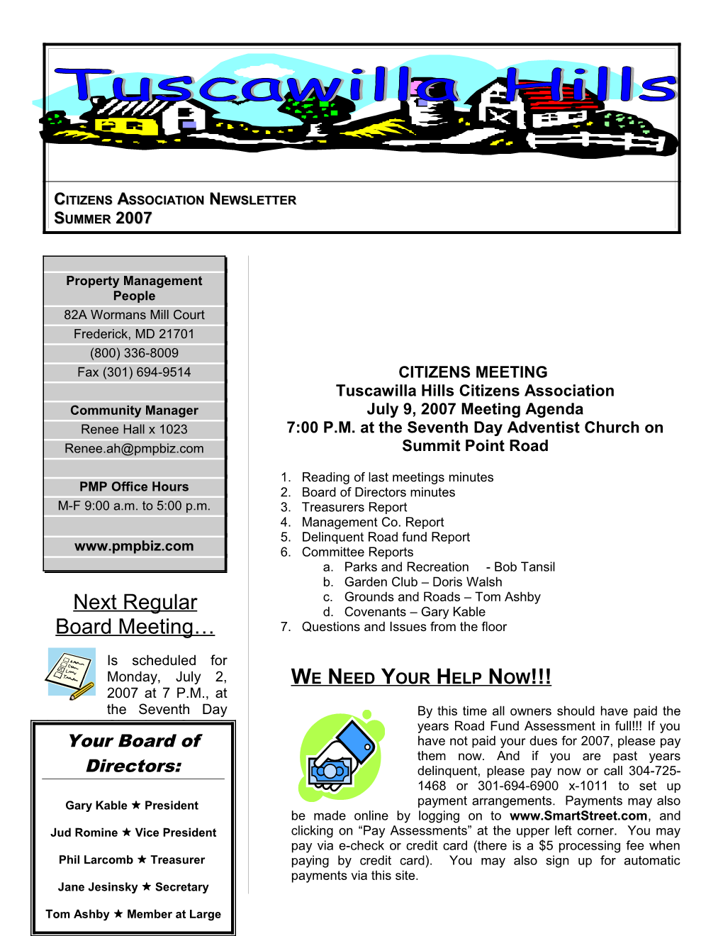 Citizens Association Newsletter Summer2007