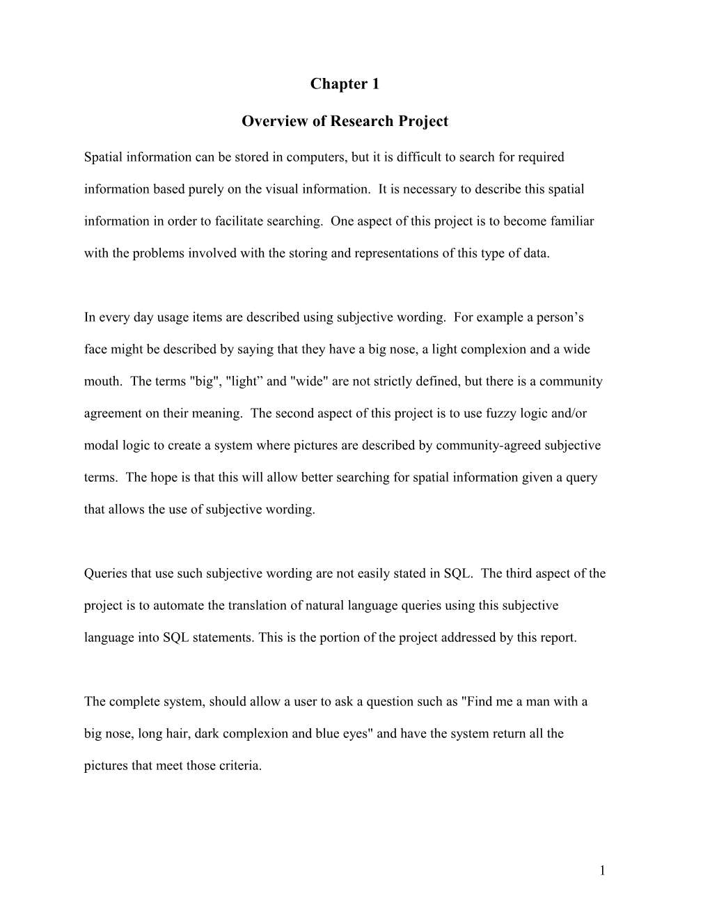 Overview of Research Project