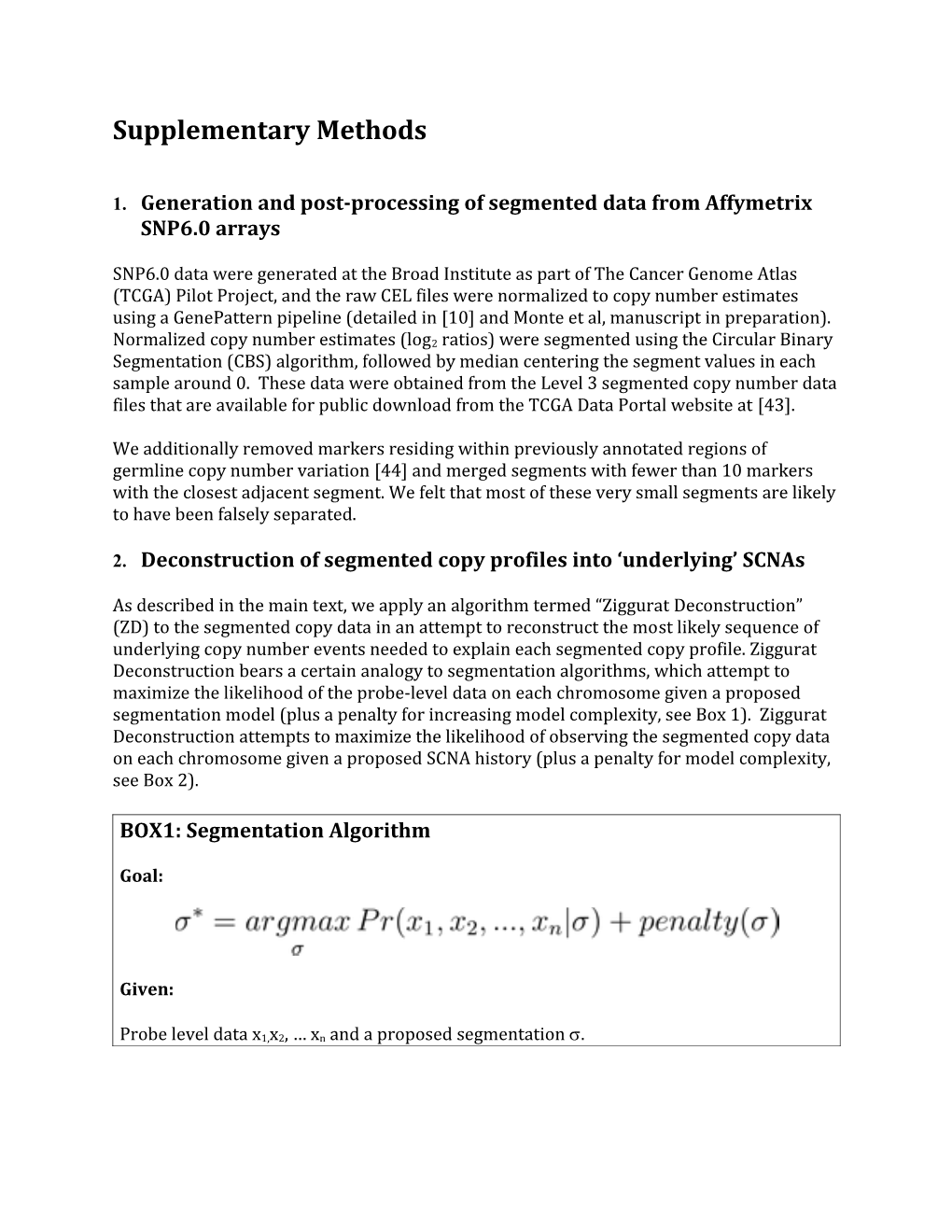 1.Generation and Post-Processing of Segmented Data from Affymetrix SNP6.0 Arrays