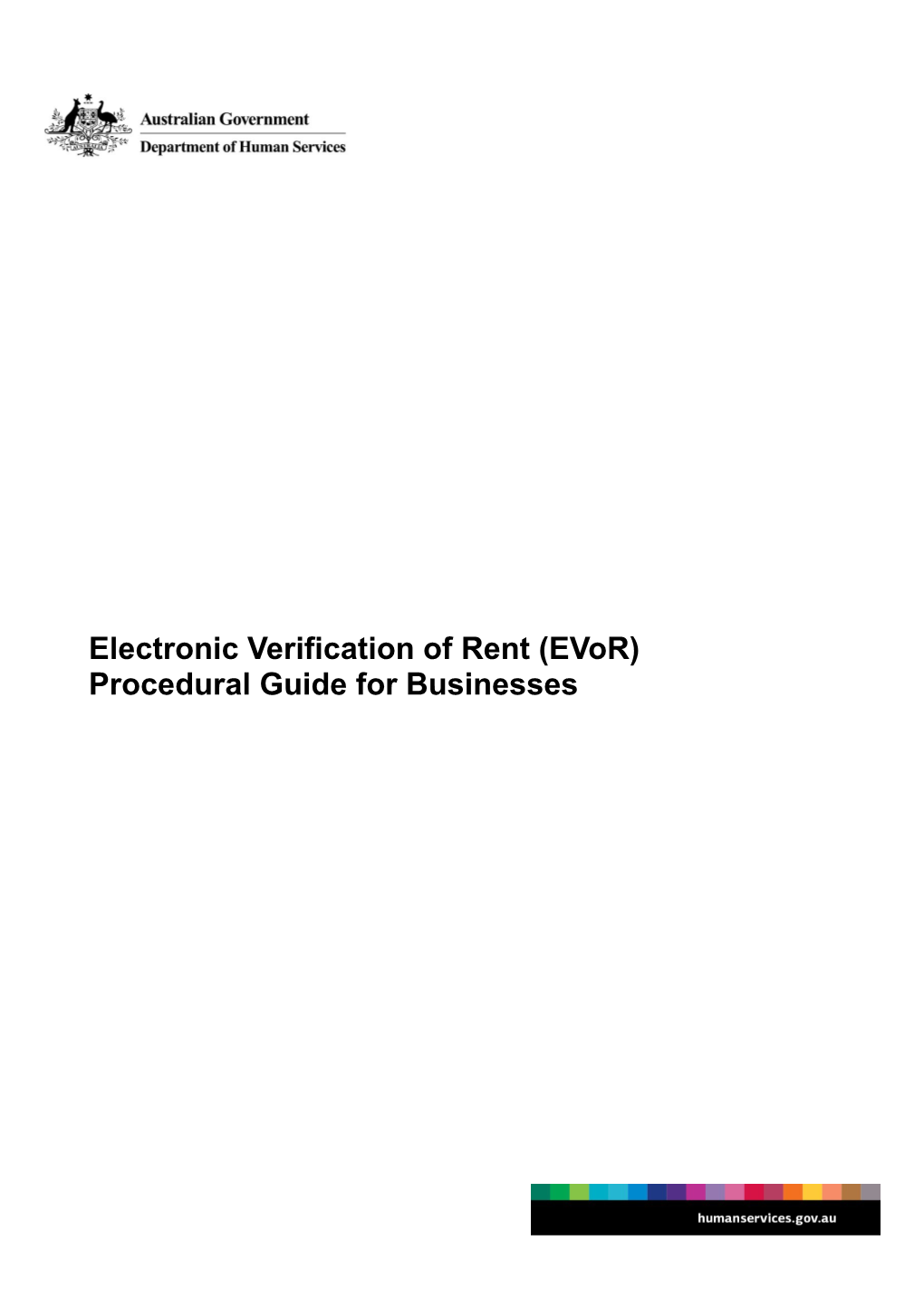 Electronic Verification of Rent (Evor) Procedural Guide for Businesses