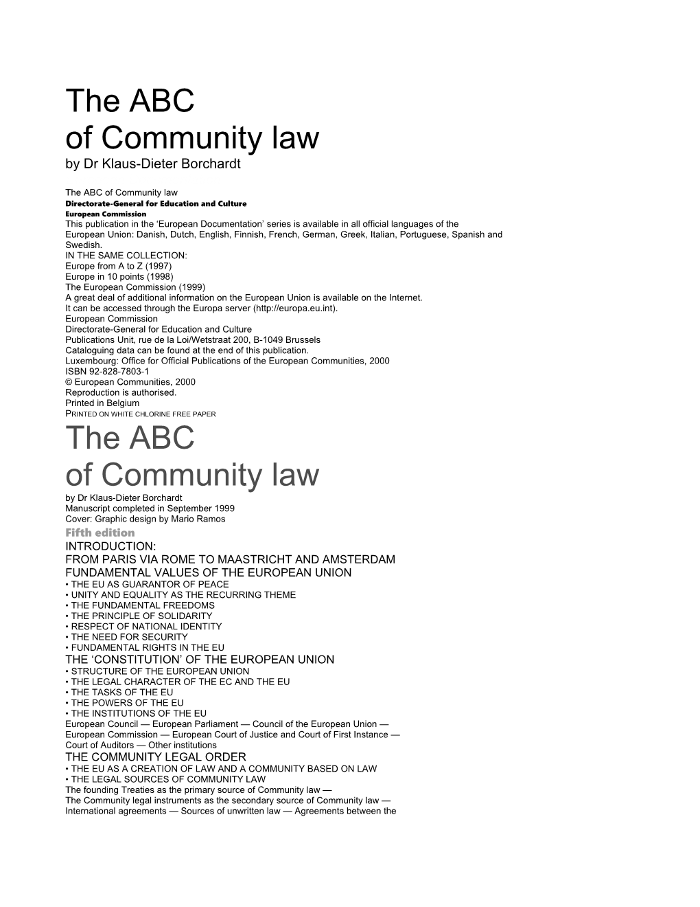 Of Community Law