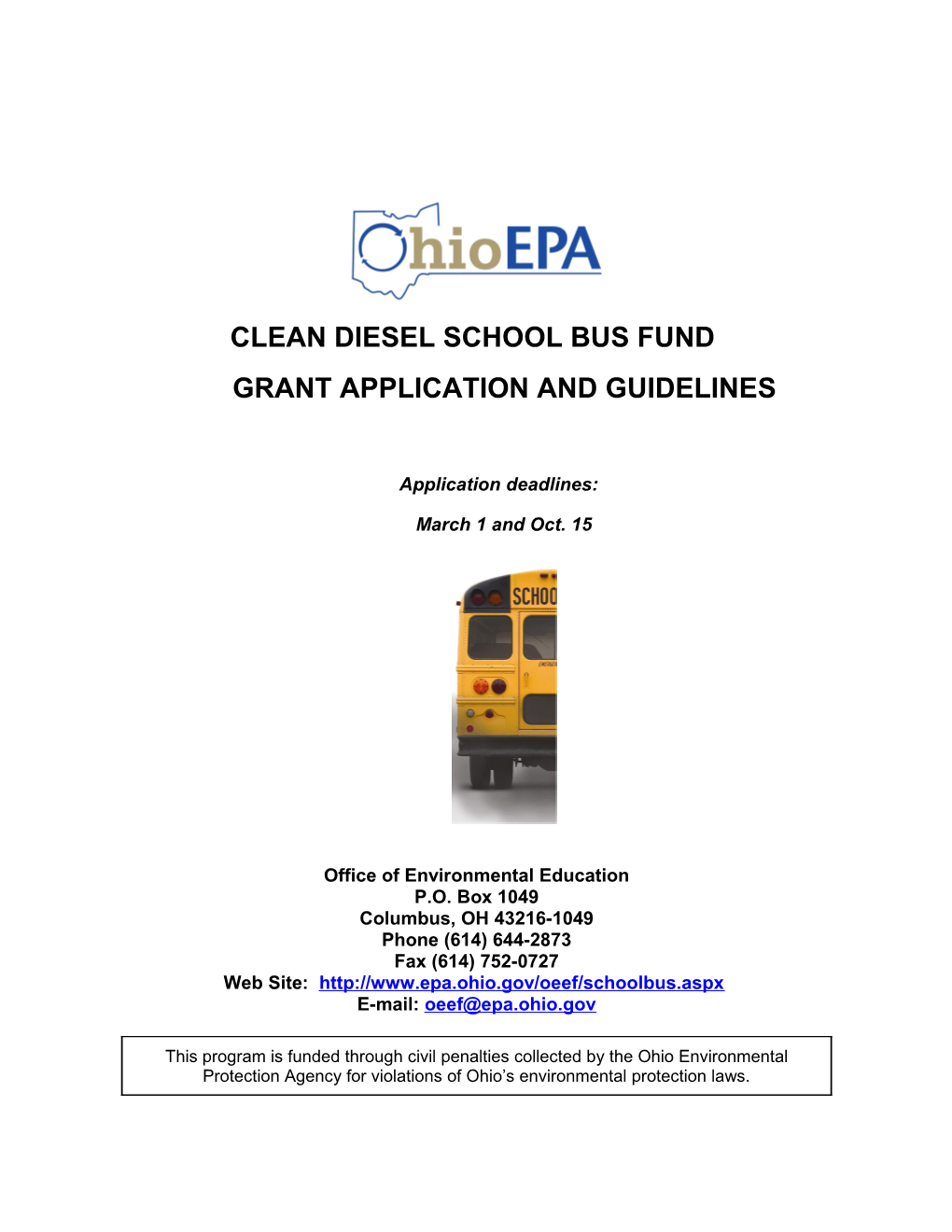 Clean Diesel School Bus Fund
