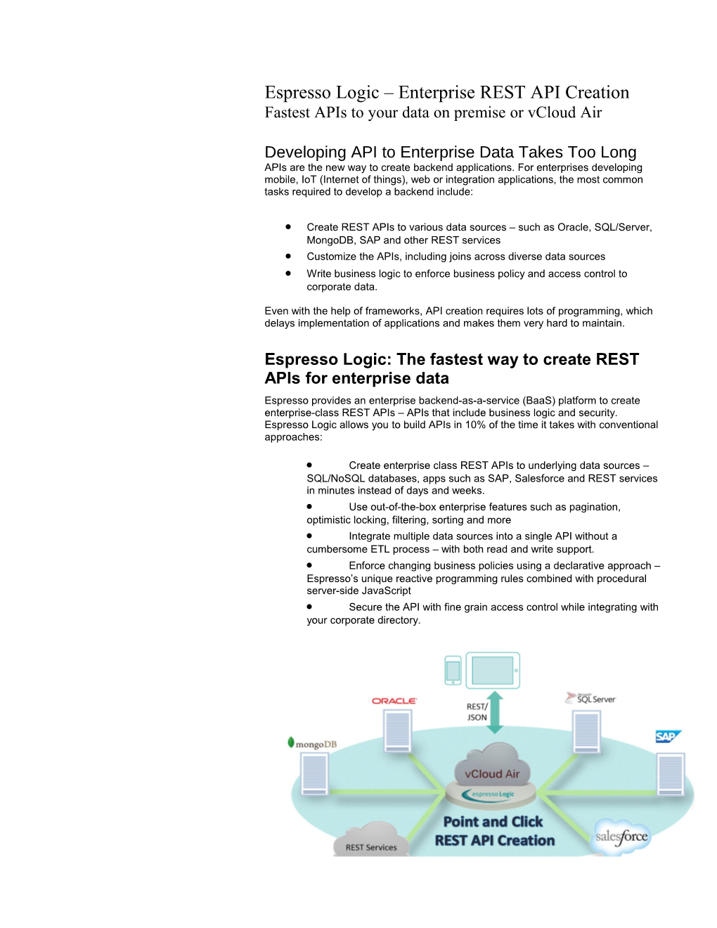 Espresso Logic Enterprise REST API Creation