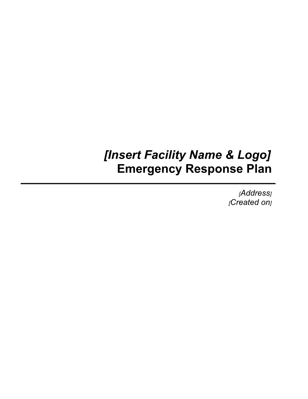 Insert Facility Name & Logo