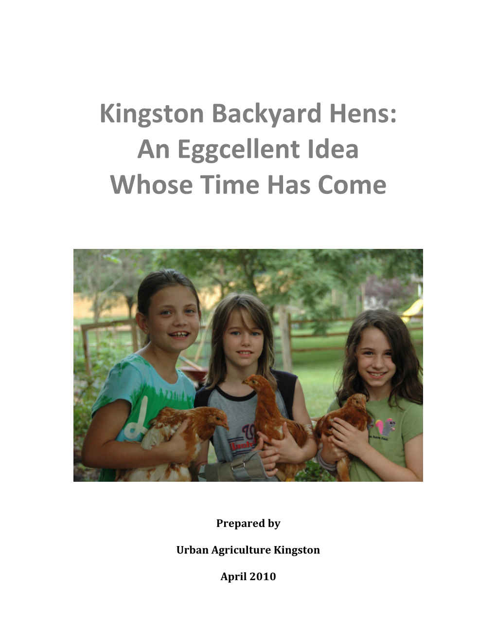 Kingston Backyard Hens