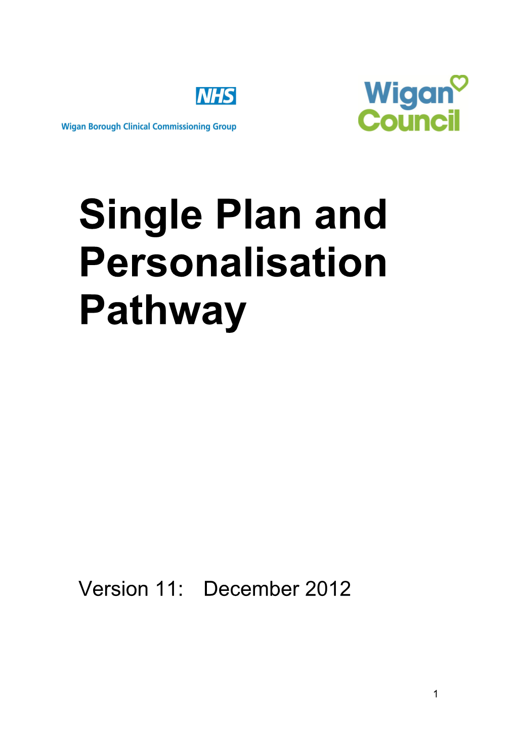 Single Plan and Personalisation