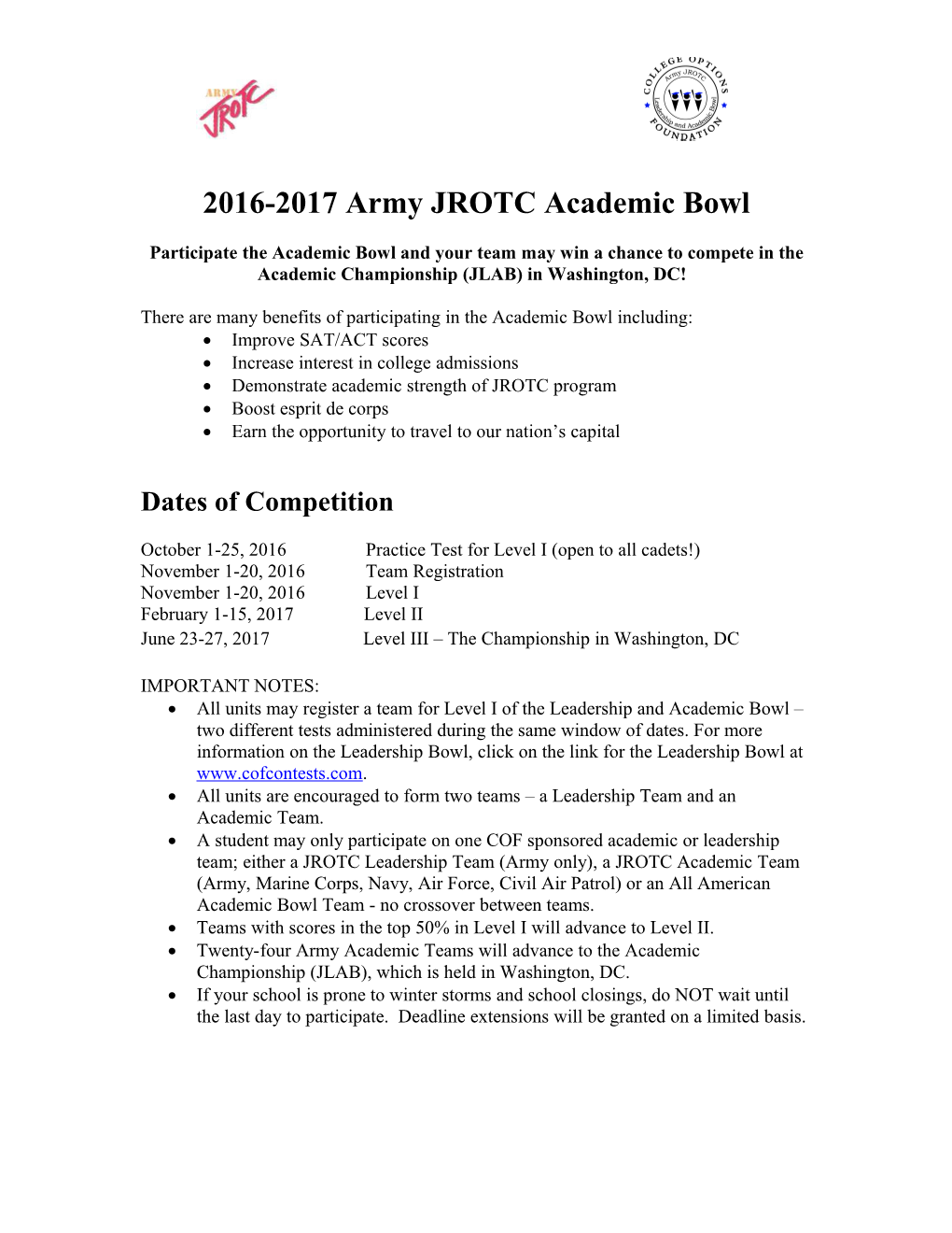 2006-2007 JROTC President S Academic Championship