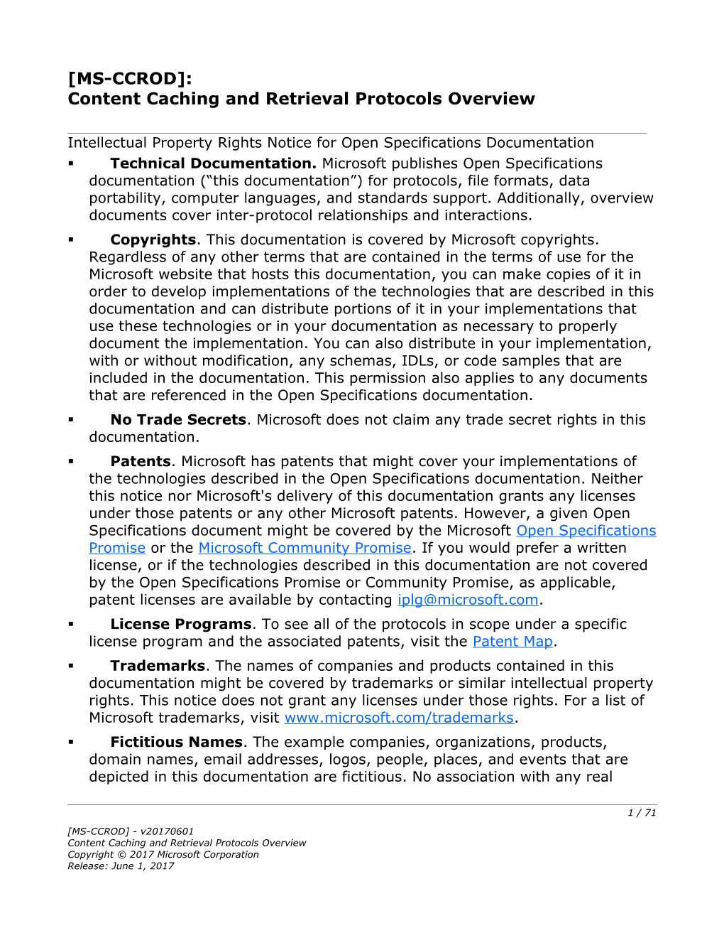 Content Caching and Retrieval Protocols Overview