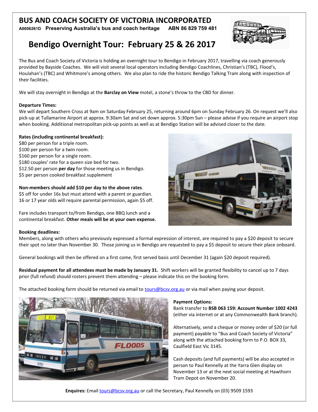 Application to Join the Bus and Coach Society of Victoria