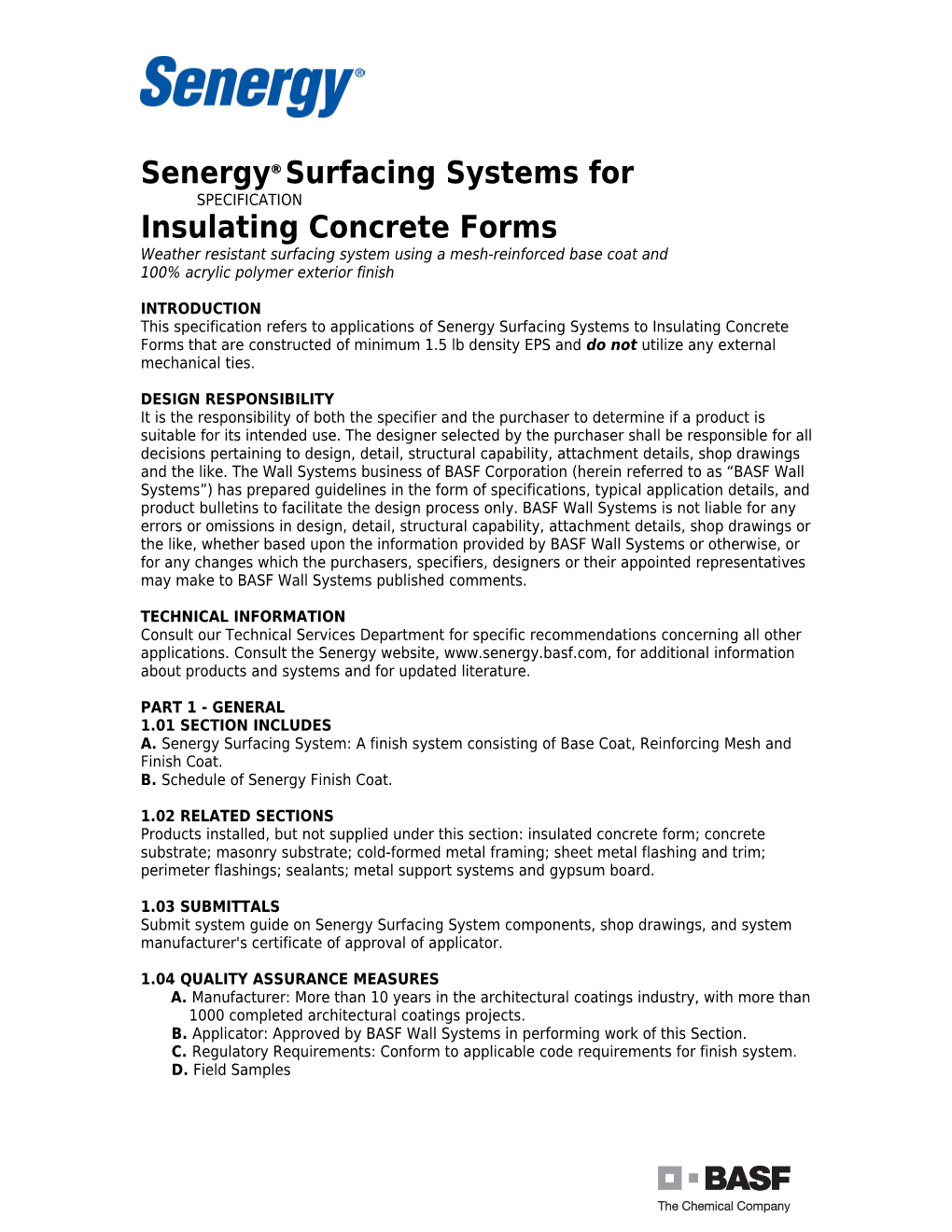 Senergy Surfacing Systems For