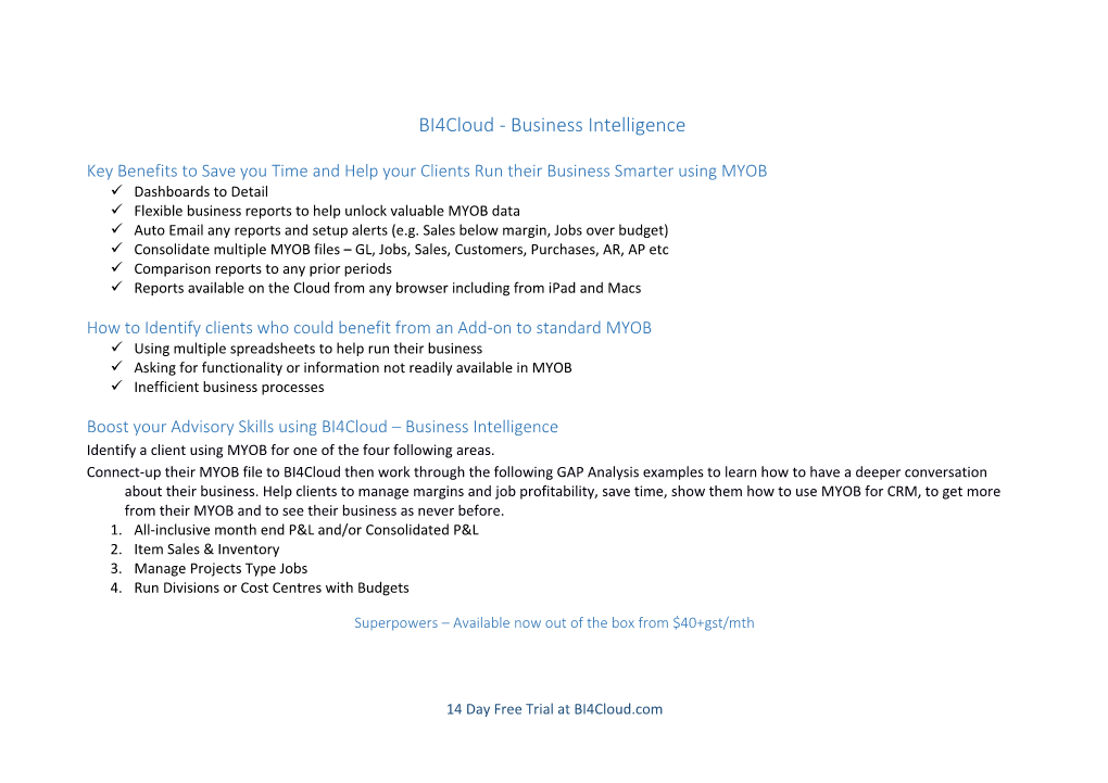 Bi4cloud - Business Intelligence