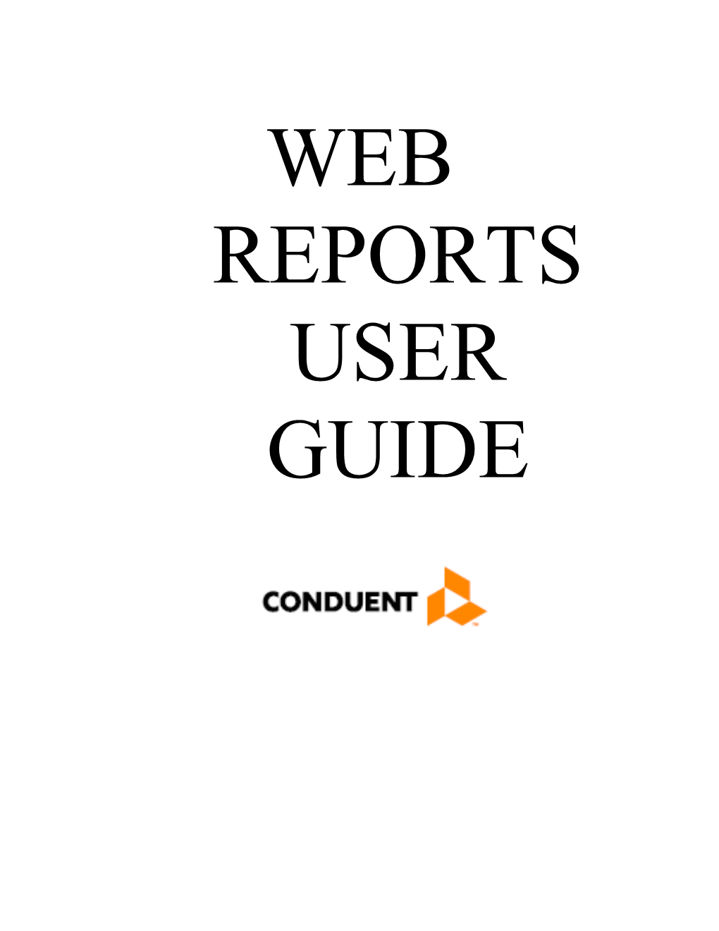 Web Reports User Guide