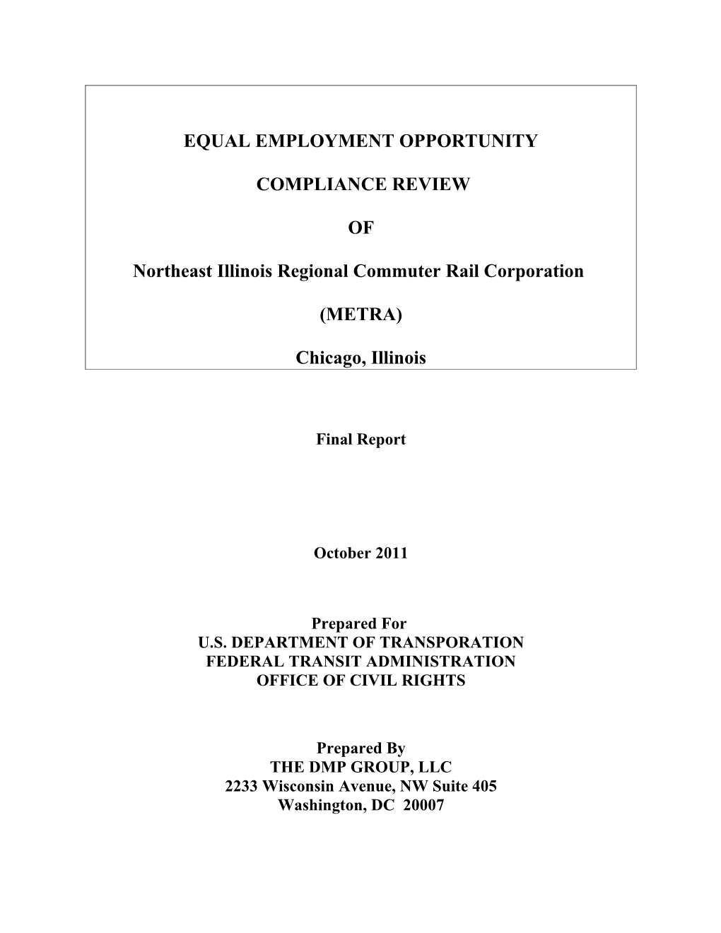 Northeast Illinois Regional Commuter Rail Corporation