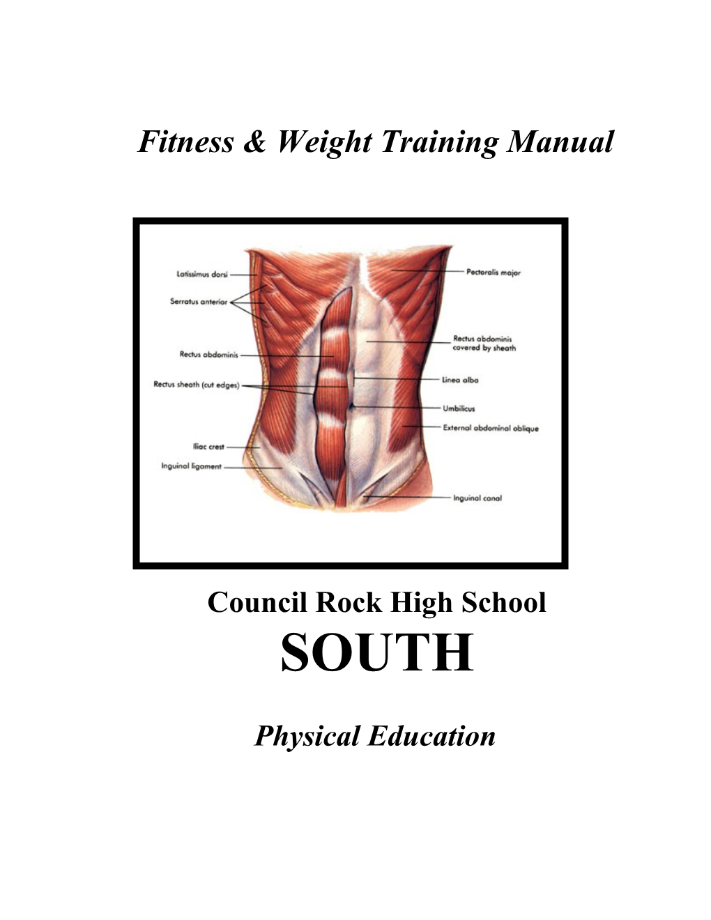 Fitness & Weight Training Manual