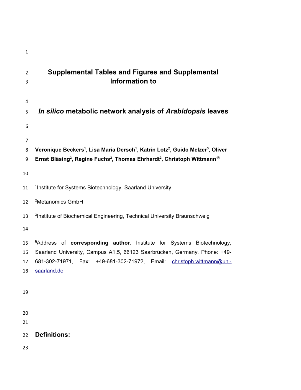 Supplemental Tables and Figuresand Supplemental Information To