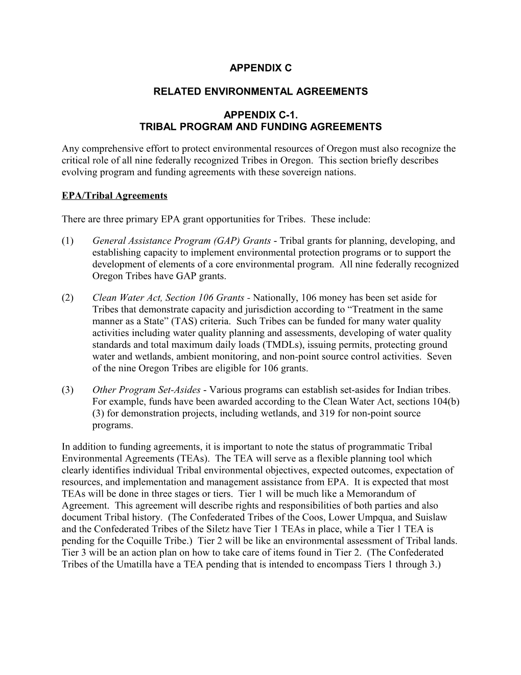 Tribal Program and Funding Agreements