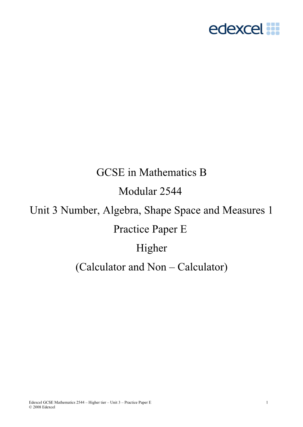 GCSE in Mathematics B