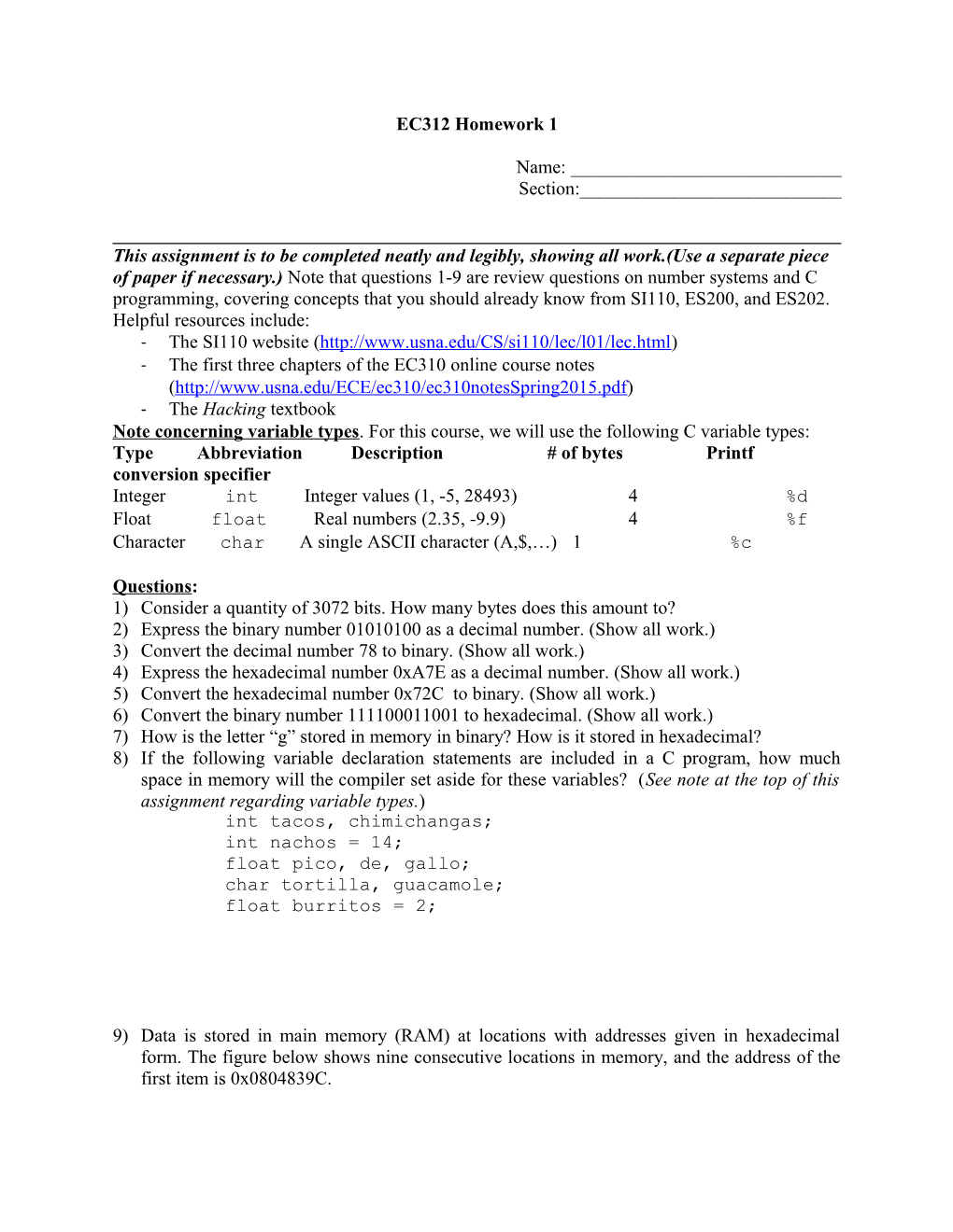 The First Three Chapters of the EC310 Online Course Notes (