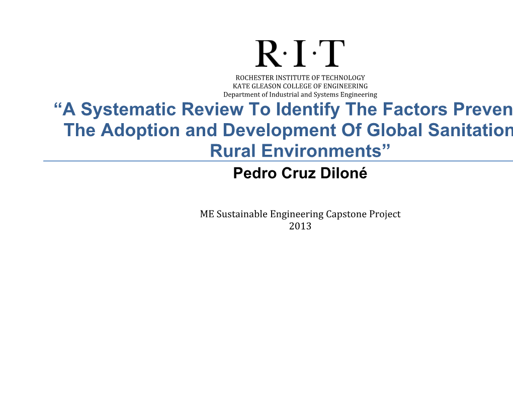 A Systematic Review to Identify the Factors Preventing the Adoption and Development Of