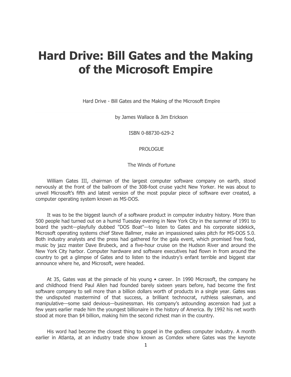 Hard Drive: Bill Gates and the Making of the Microsoft Empire