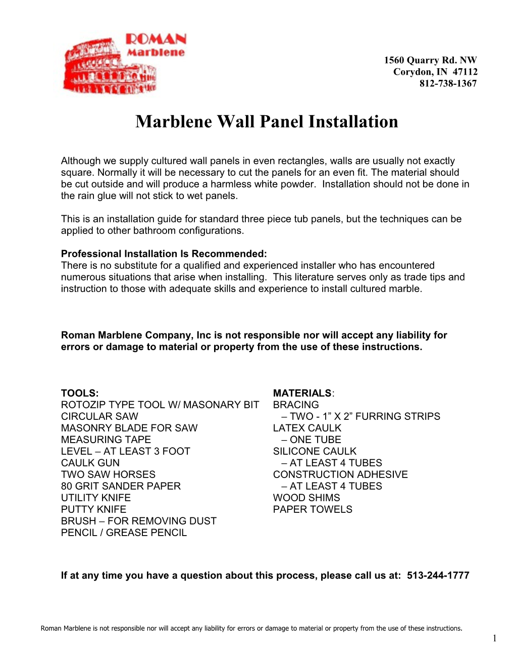 Marblene Wall Panel Installation