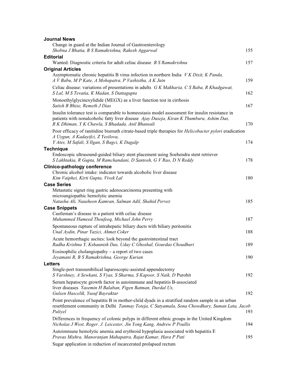 Change in Guard at the Indian Journal of Gastroenterology