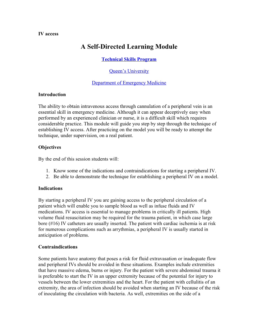 A Self-Directed Learning Module